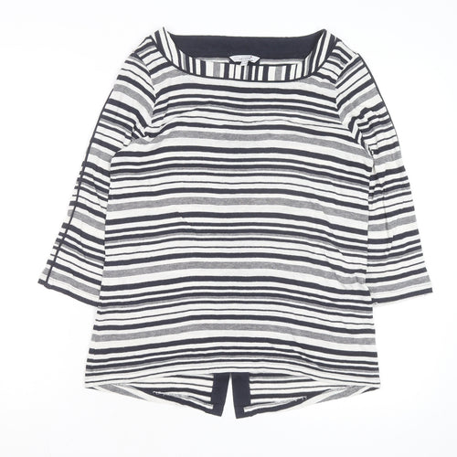 Marks and Spencer Per Una Women’s Multicoloured Stripe Boat Neck Jumper Size 14