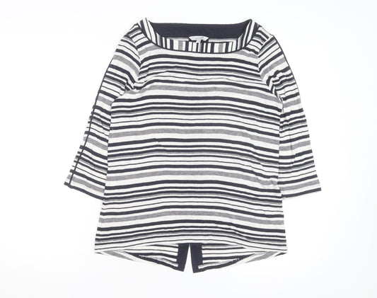 Marks and Spencer Per Una Women’s Multicoloured Stripe Boat Neck Jumper Size 14