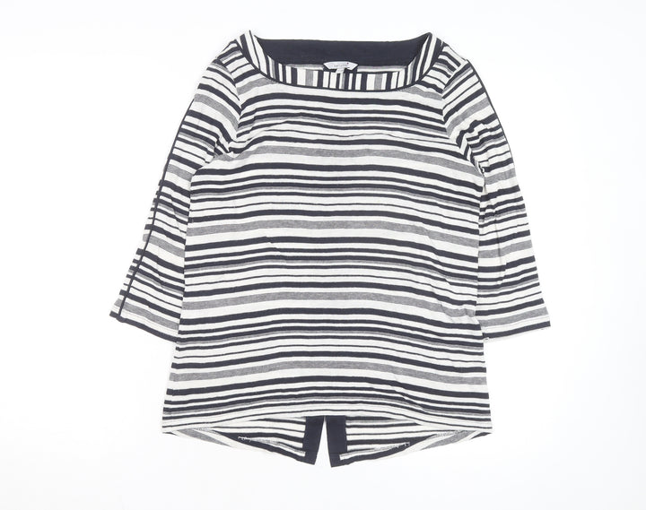 Marks and Spencer Per Una Women’s Multicoloured Stripe Boat Neck Jumper Size 14