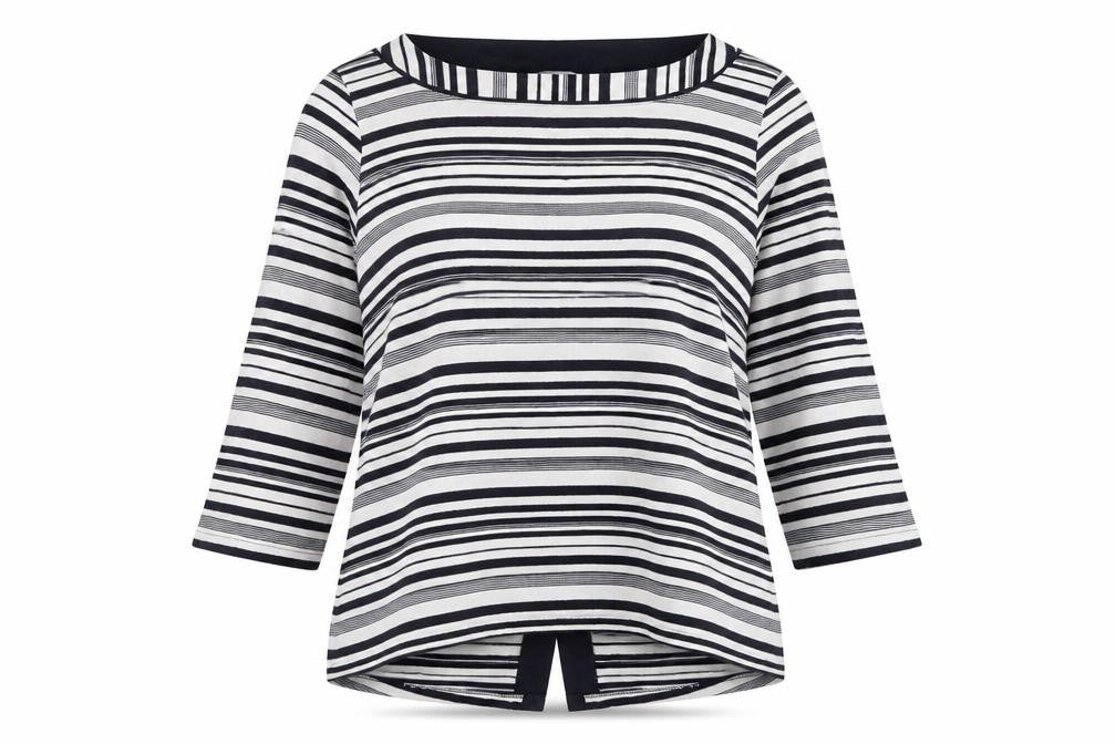 Marks and Spencer Per Una Women’s Multicoloured Stripe Boat Neck Jumper Size 14