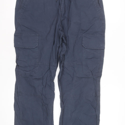 Denim Co. Men's Blue Cargo Trousers M Relaxed Fit Cotton