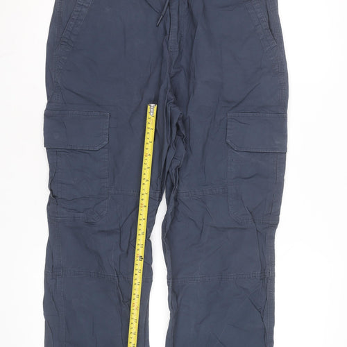 Denim Co. Men's Blue Cargo Trousers M Relaxed Fit Cotton