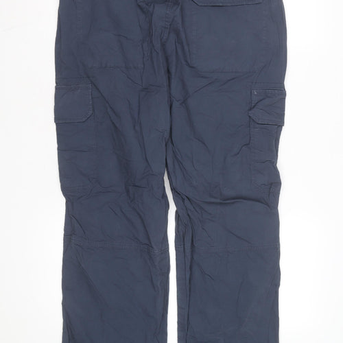 Denim Co. Men's Blue Cargo Trousers M Relaxed Fit Cotton