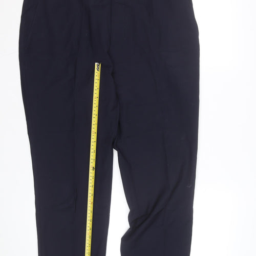 Moss Men's Blue Slim Fit Dress Pants 32R Wool Blend Formal Trousers