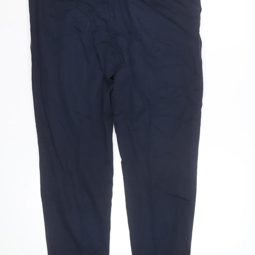 Gutteridge Men's Navy Blue Chino Trousers Size 36 Regular Cotton