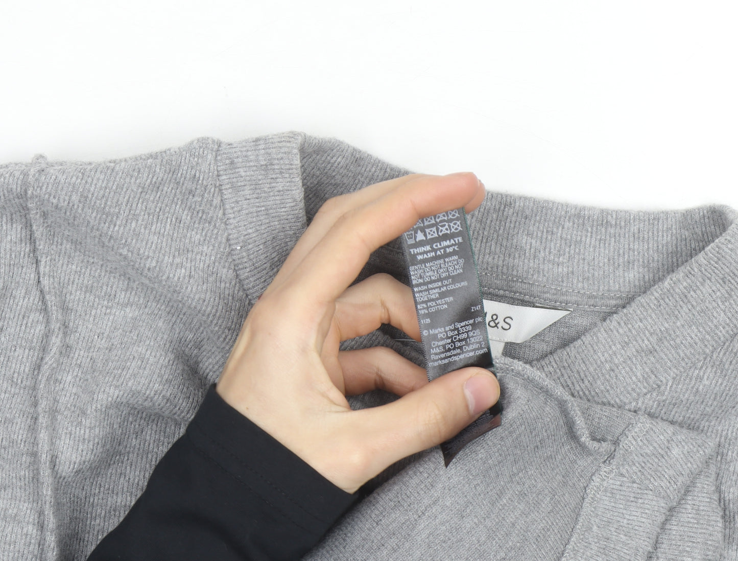 Marks and Spencer Women Grey Size 12 Crew Neck Short Sleeve Knit Jumper