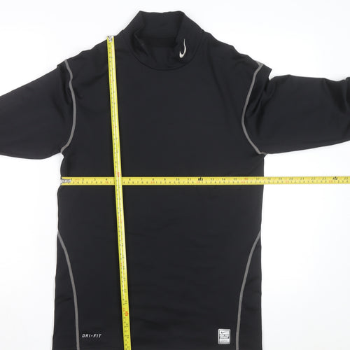Nike Men's Black XL Pro Combat Dri-Fit Long Sleeve Compression Top