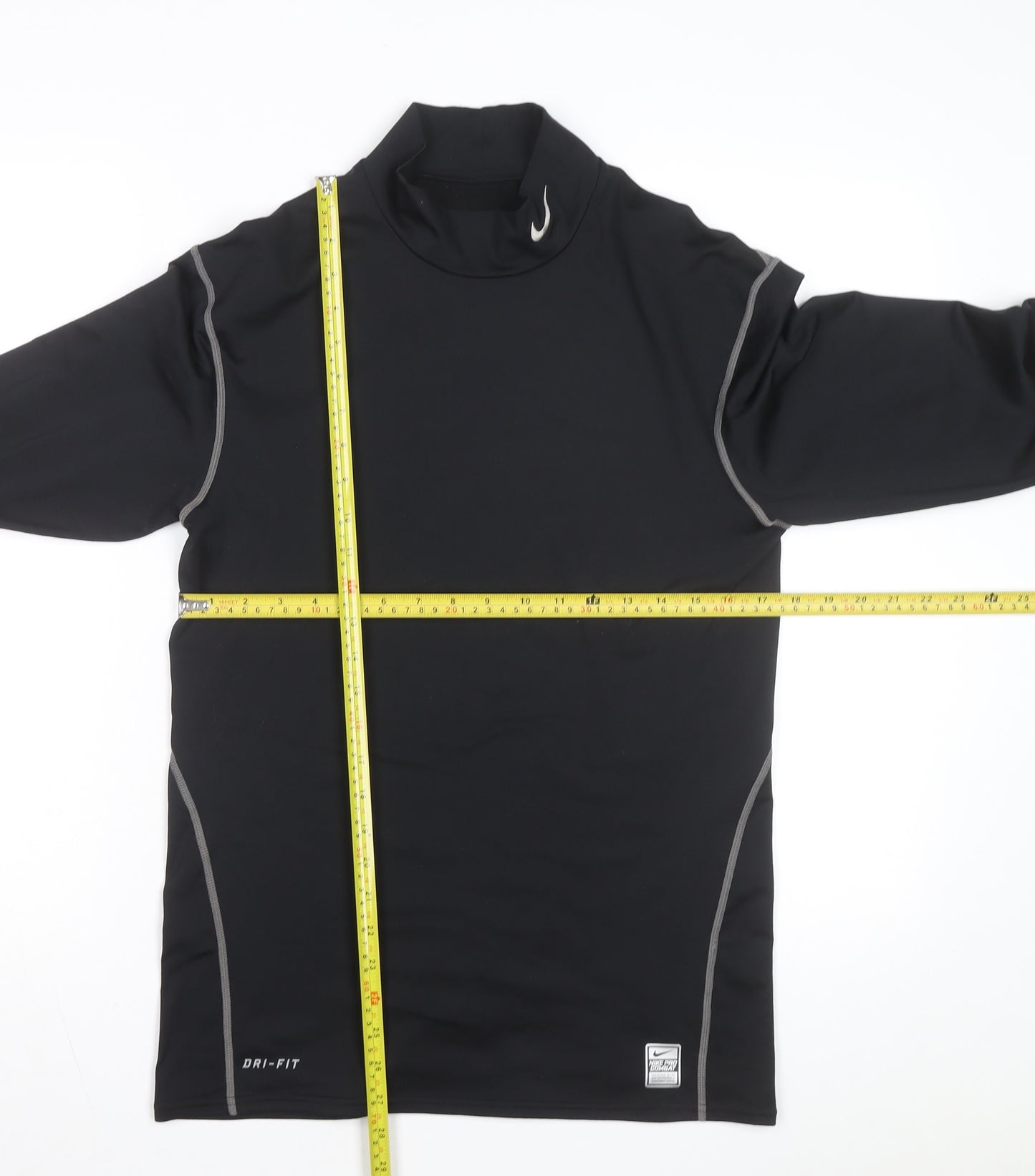 Nike Men's Black XL Pro Combat Dri-Fit Long Sleeve Compression Top