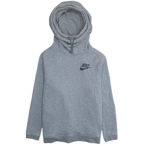 Nike Women Grey Long Sleeve Pullover Hoodie Size L