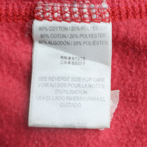 Fox Womens Pink Full Zip Hoodie Size L Cotton Blend Graphic Sweatshirt