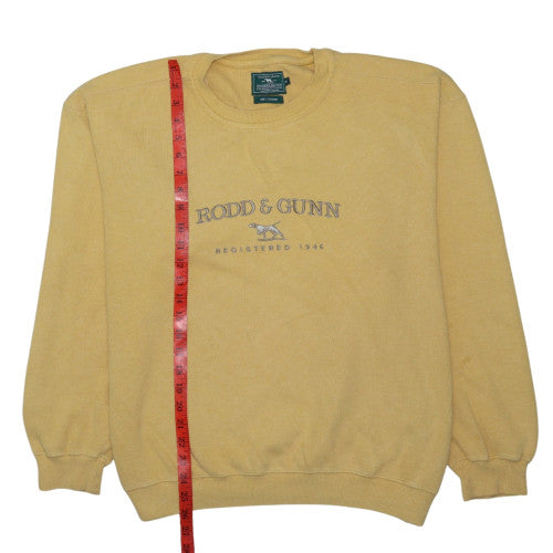 Rodd & Gunn Men's Yellow Cotton Crew Neck Sweatshirt M