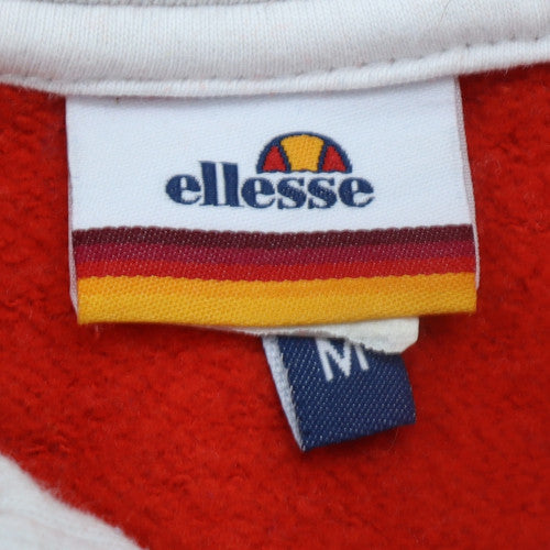 Ellesse Mens Red 1/2 Zip Colour Block Sweatshirt M Retro