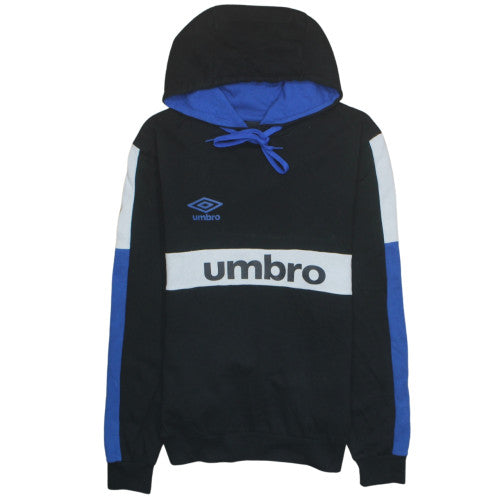 Umbro Men's Black Blue Pullover Hoodie Classic Sports Style M