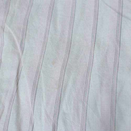 Lacoste Men's White Striped Long Sleeve Cotton Shirt Size 42