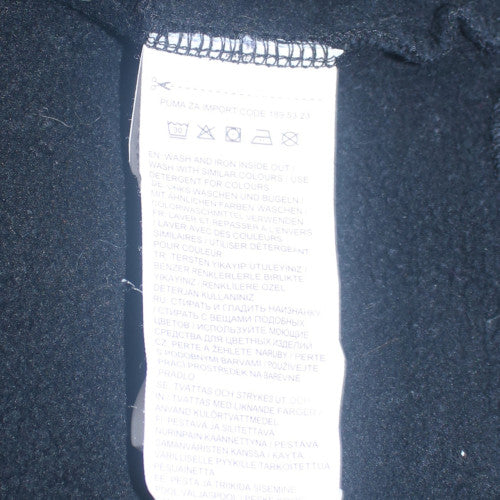Puma Men's Black XL Crew Neck Logo Sweatshirt