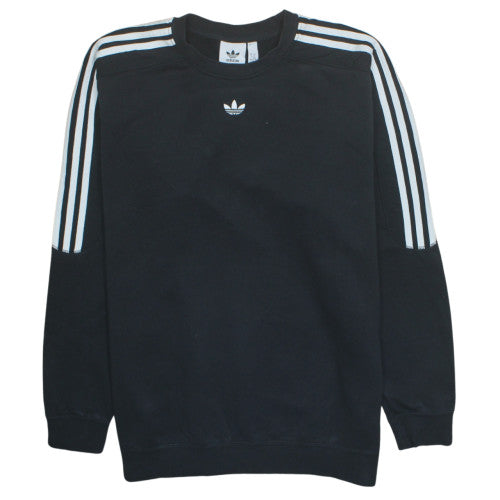 Adidas Men's Black XL Pullover Sweatshirt with Logo Trim