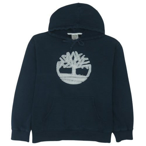 Timberland Men's Blue 2XL Pullover Hoodie with Embroidered Logo