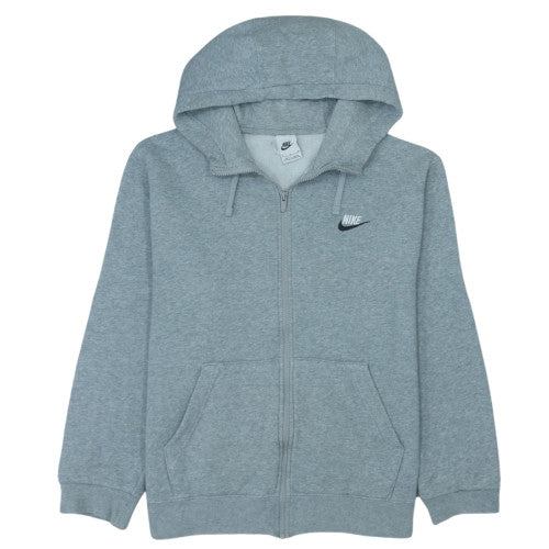 Nike Men's Grey Full Zip Hoodie M Regular Sportswear Fleece