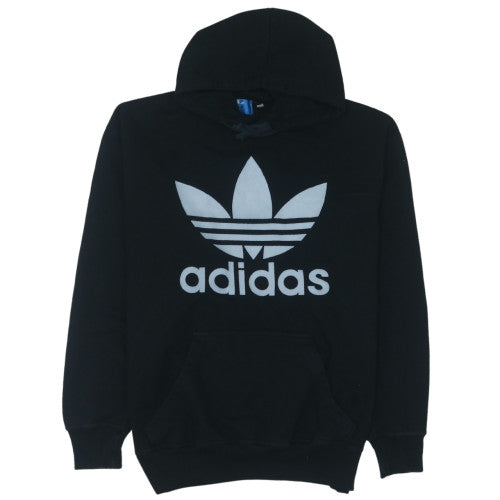Adidas Men's Black Pullover Hoodie S Regular Fit Graphic Sportswear