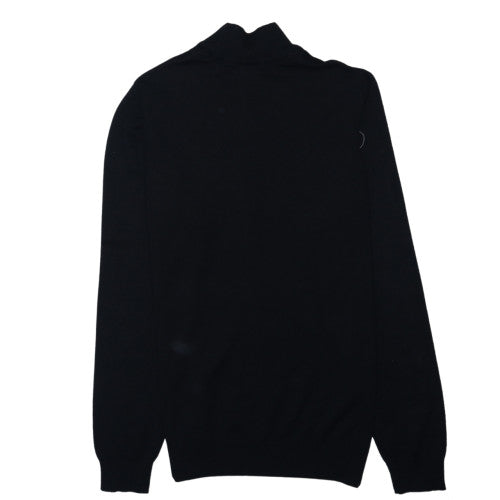 Ralph Lauren Men's Black Wool Roll Neck Jumper Size S