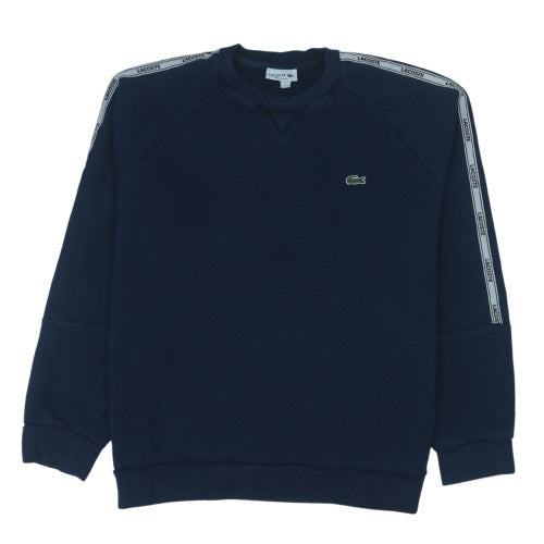 Lacoste Men’s Blue Relaxed Fit Crew Neck Logo Sweatshirt 2XL