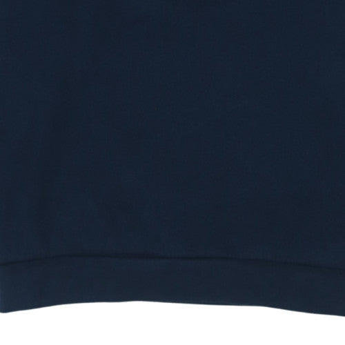 Lacoste Men’s Blue Relaxed Fit Crew Neck Logo Sweatshirt 2XL
