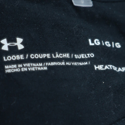 Under Armour Men's Black HeatGear Sports T-Shirt Size L Crew Neck