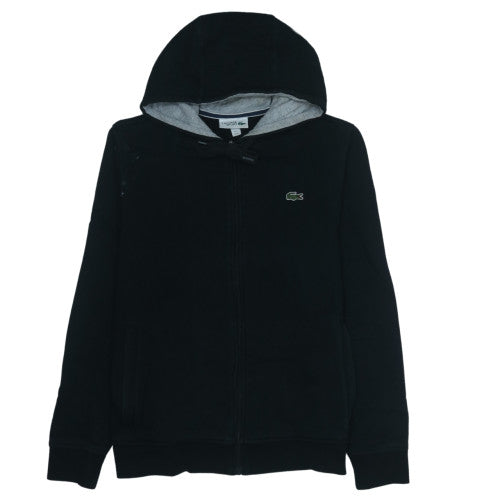 Lacoste Men’s Black Full Zip Hoodie M Hooded Fleece Sweatshirt