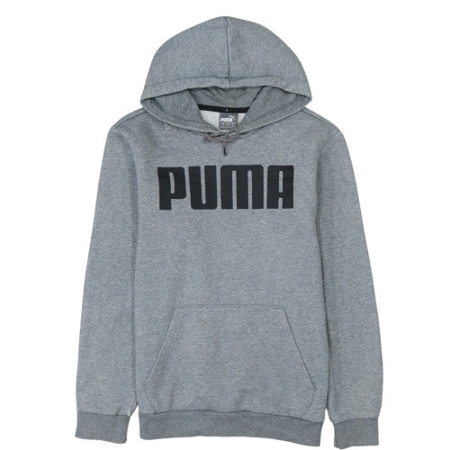 Puma Men's Grey Pullover Hoodie Small Sports Fleece Sweatshirt