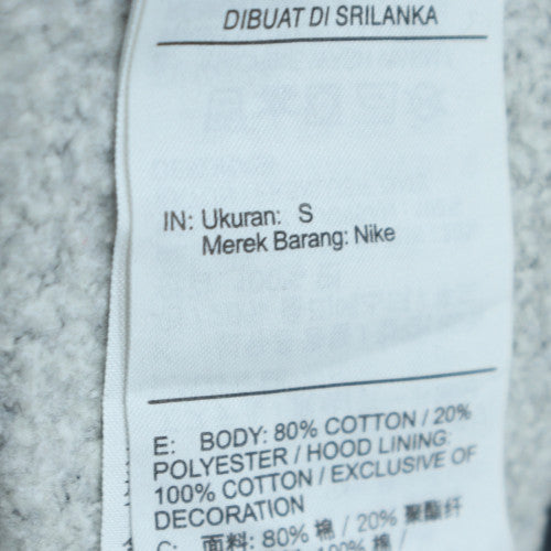 Nike Men's Grey Pullover Regular Fit Fleece Hoodie Size S