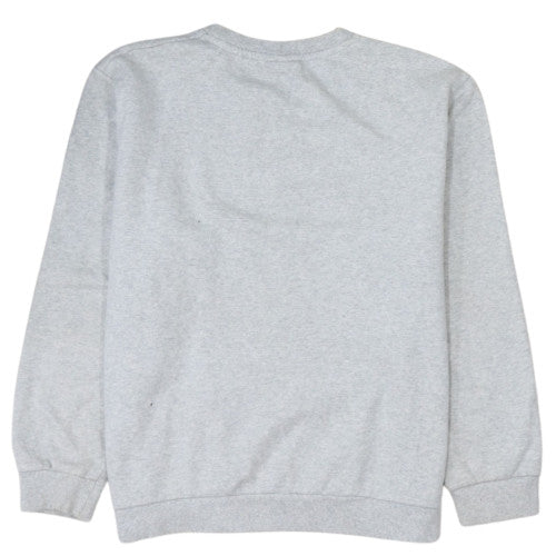 Fila Men's Grey Pullover Sweatshirt XXL Regular Fit Logo Crew Neck