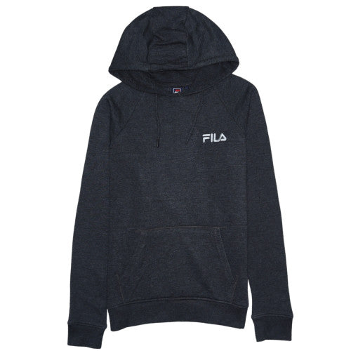 FILA Men’s Black Pullover Hoodie M Regular Fit Logo Sweatshirt