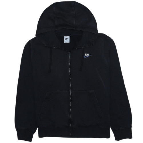 Nike Men's Black Full Zip Hoodie Medium Fleece Cotton Blend