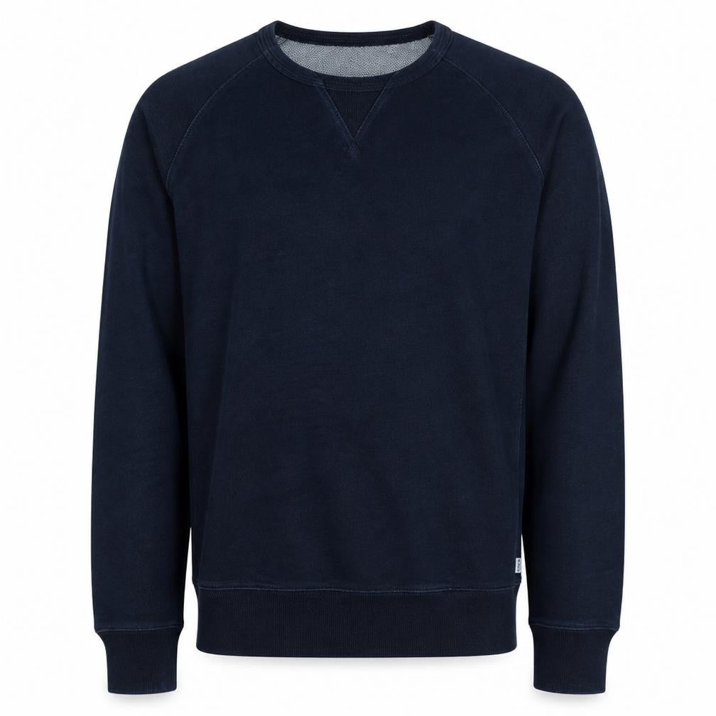 Front view of Levi's Men's Blue Regular Fit Crew Neck Long Sleeve Cotton Sweatshirt, size M