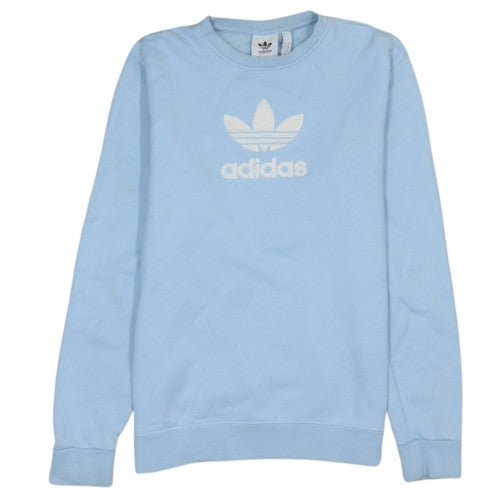 Adidas Men's Blue Crew Neck Logo Sweatshirt Size S