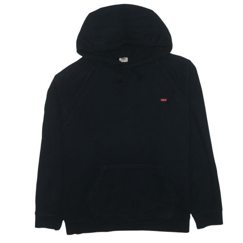 Levi's Men's Black Pullover Hoodie Size L Logo Fleece Sweatshirt