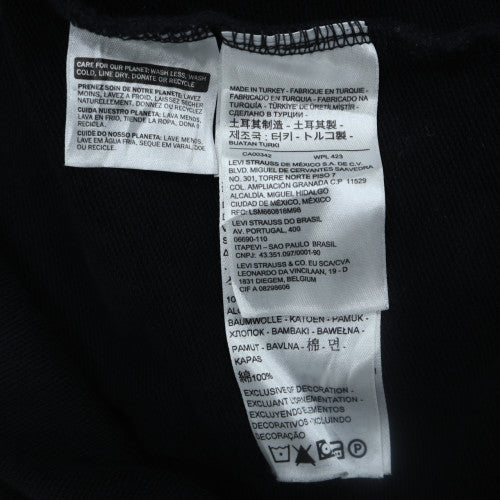Levi's Men's Black Pullover Hoodie Size L Logo Fleece Sweatshirt