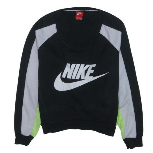 Nike Men's Black Crew Neck Pullover Sweatshirt M Logo Sportswear