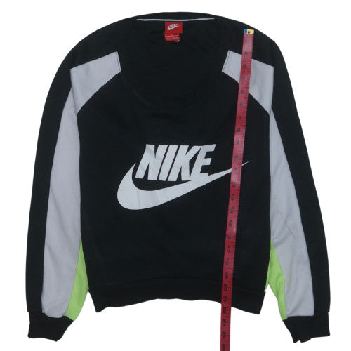 Nike Men's Black Crew Neck Pullover Sweatshirt M Logo Sportswear