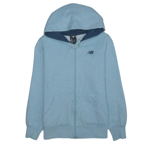New Balance Women's Blue Full Zip Hoodie Size 10 Cotton Blend