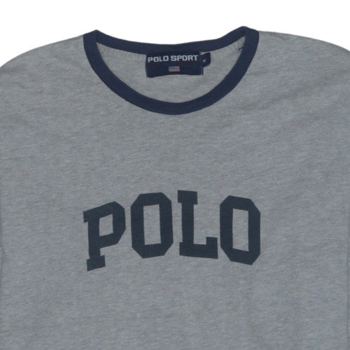 Polo Sport Ralph Lauren Men's Grey Long Sleeve Cotton Top Size M