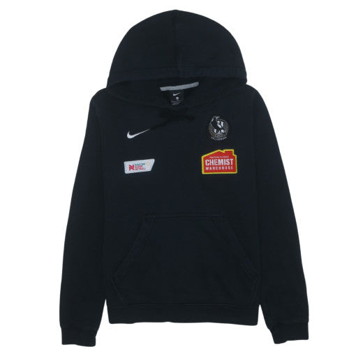 Nike Boys Black Collingwood Pullover Hoodie Size M with Logos