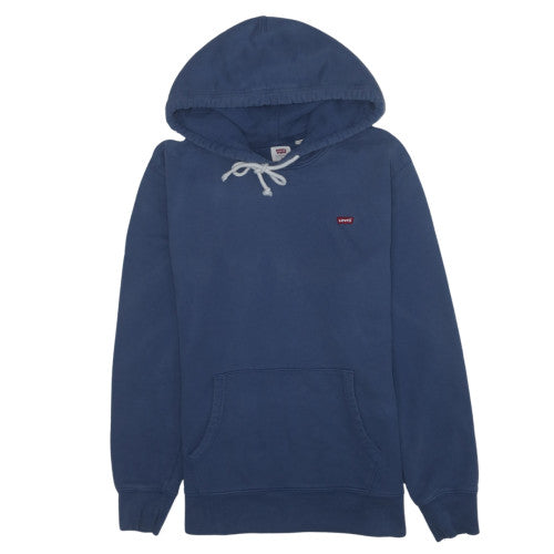 Levi's Men's Blue Pullover Hoodie M Regular Fit Cotton Fleece