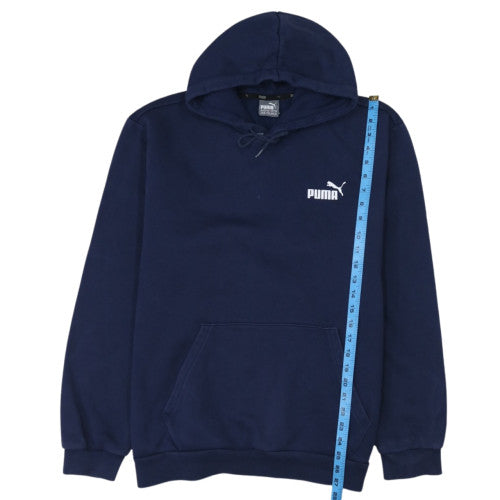 Puma Men's Navy Blue Pullover Hoodie Size M Logo Design