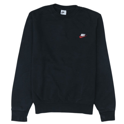Nike Men's Black Small Pullover Sweatshirt Crew Neck Fleece