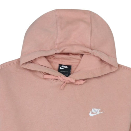 Nike Men's Pink Pullover Hoodie L Fleece Logo Sweatshirt