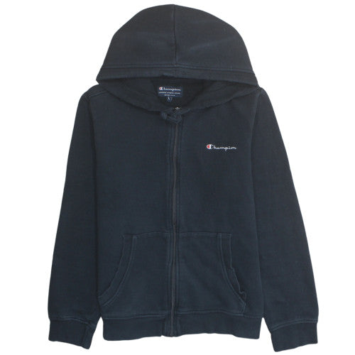 Champion Women's Black Full Zip Hoodie L Hooded Sweatshirt