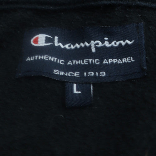 Champion Women's Black Full Zip Hoodie L Hooded Sweatshirt