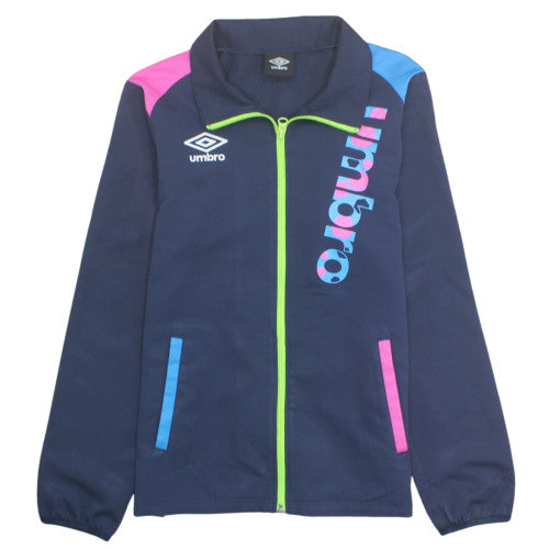 Umbro Boys Navy Track Jacket S Blue Pink Trim Full Zip Activewear