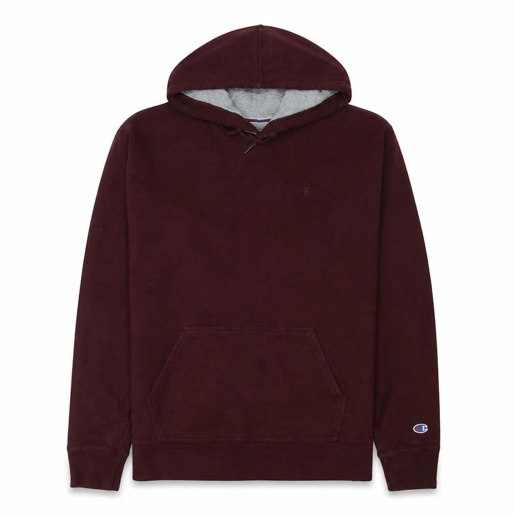 Front view of Champion Men's Brown Pullover Hoodie L Regular Fit Sportswear